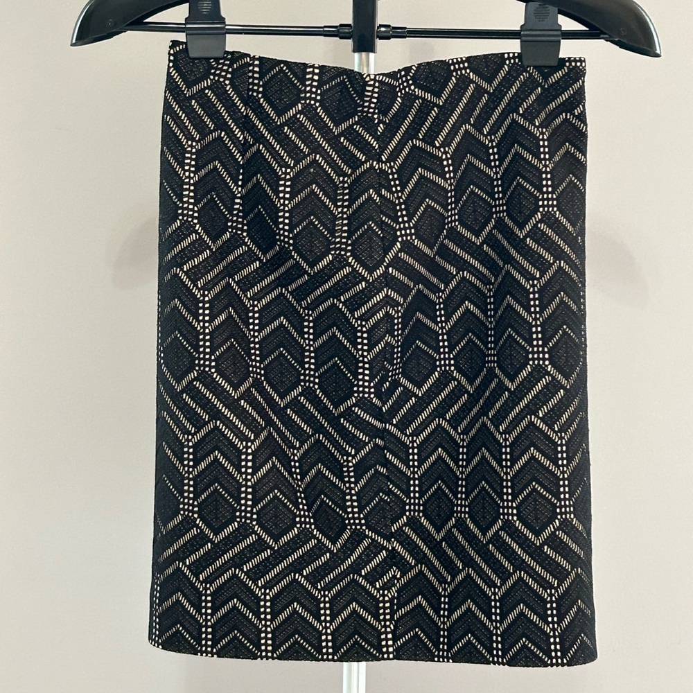 Ann Taylor Black and White Sequin Pencil Skirt